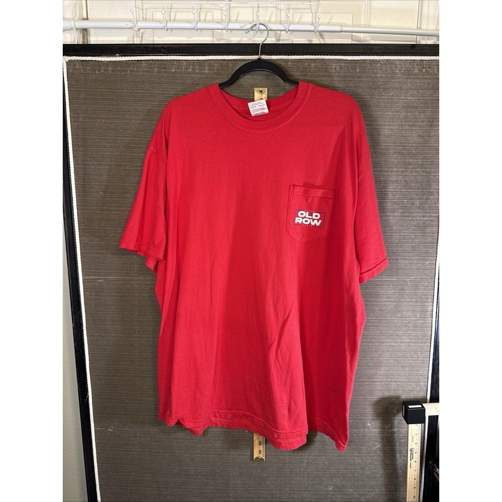Red Comfort Colors Old Row Brand America T Shirt Mens 2XL Cotton USA